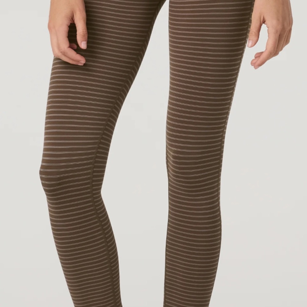 Vuori Brown Striped Leggings
